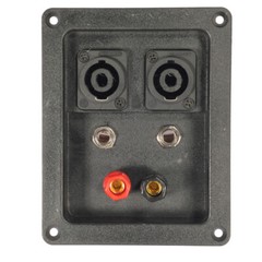 2 ABS Jack Plate W/Dual SpeakON NL4 & 1/4″ Connector for PA Speaker Cabinet 5×4″