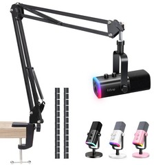 Boom Arm – Metal Scissor Mic Boom Arm with 3/8“ to 5/8“ Adapter, K688 Micro…