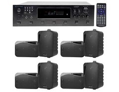 Technical Pro 6000w (6) Zone, Home Theater Bluetooth Receiver+(8) 4″ Speakers