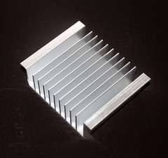 1pc Aluminum Heat Sink #93735 L= 100mm No hole Dim: 127x40mm WxH Thickness=2mm