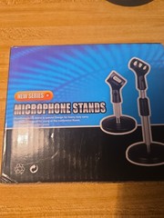 Black Iron Base Desk Mic Stand Adjustable