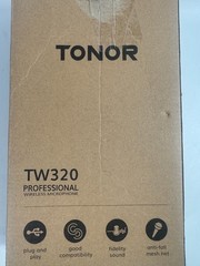 TONOR TW320 Wireless Microphone System Dual UHF Karaoke Mics Open Box