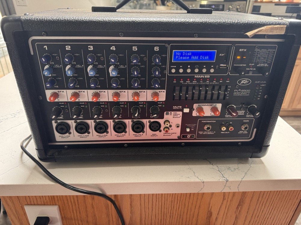 Peavey PVI® 6500 All-In-One Powered PA Mixer – with Built-In Power Amplifier
