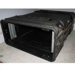 Rackmount 4U 19×24 ECS Composite Shockmount Electronics Black Equipment Case x