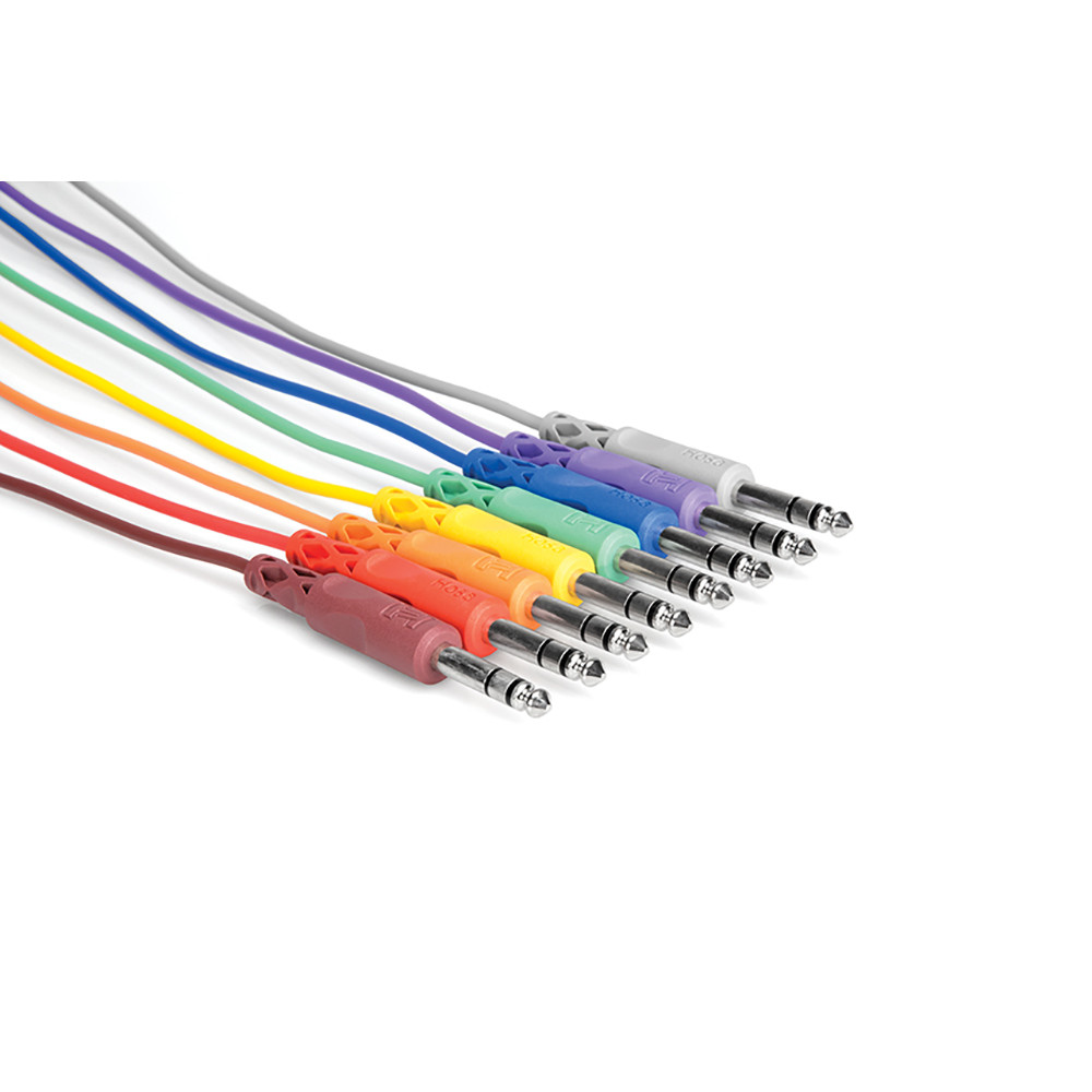 Hosa CSS-845 Balanced Patch Cables, 1/4 in TRS to Same, 1.5 ft