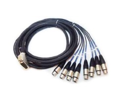 CBI 8 channel 75ft XLRF Fan to DB25 Snake Cable