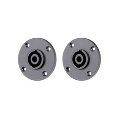 2pcs NL4MPR Speakon 4 Pole Round Chassis Mount Connector Replacement for Neutrik