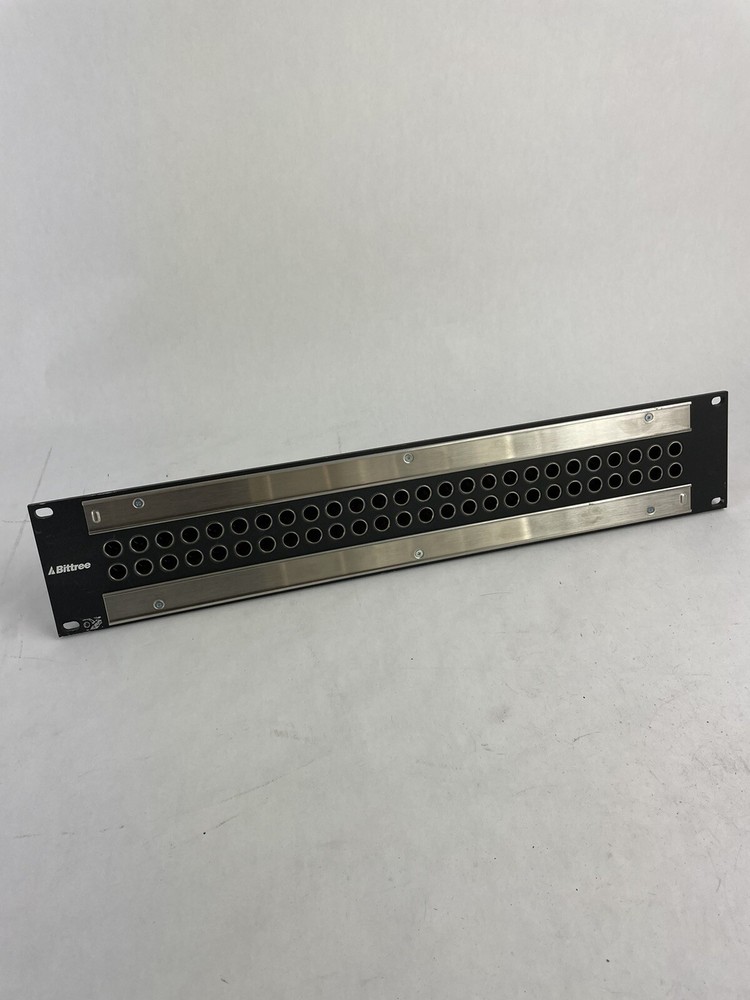 Bittree B52T-2WNHD 2×26 2RU Panel Black Normalling NonTerminating Audio Patchbay