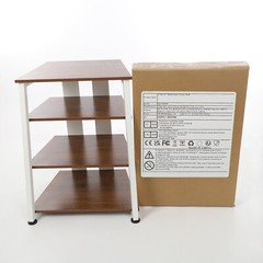 4-Tier AV Media Stand Stereo Stand w/Storage Shelves Media Holder Load 110.23lbs