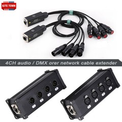 4 Channel 3-Pin XLR Male Female to Single Ethercon Audio Network Cable Extender
