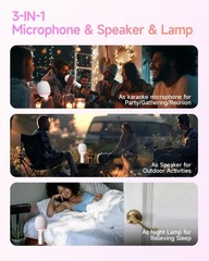 Wireless Bluetooth karaoke Microphone, 5-in-1 Portable Handheld Microphone fo…
