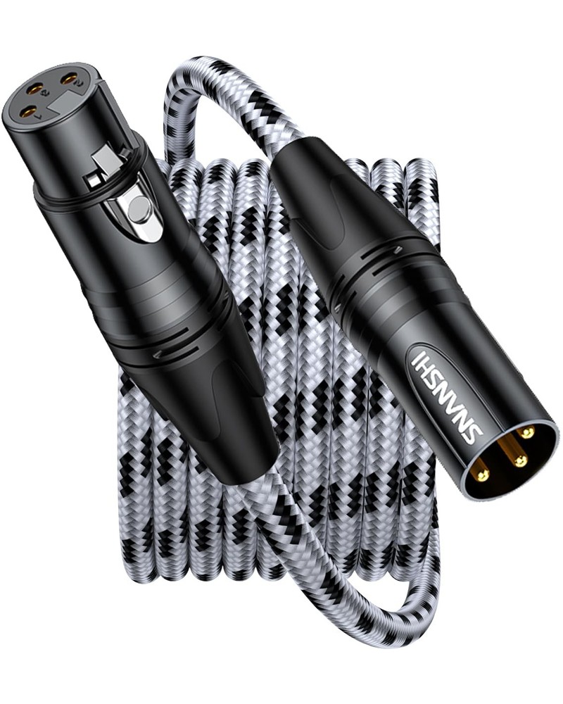 SNANSHI XLR Cables, 3.3ft – Balanced XLR Microphone Cable with Oxygen-Free Coppe