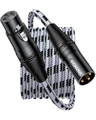SNANSHI XLR Cables, 3.3ft – Balanced XLR Microphone Cable with Oxygen-Free Coppe
