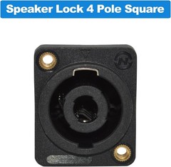 8 Pack Black 4-Pin Speakon Connector Jack for Speaker Cables
