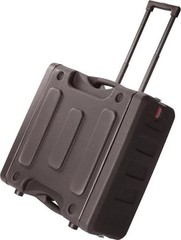 Gator 4U, 19″ Deep Molded Audio Rack; w/ wheels