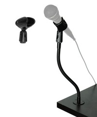 Desk Mounted Adjustable Gooseneck for Microphone Mount that Screws in to Tabl…