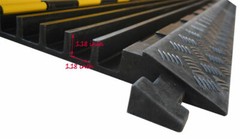 Hot 5-Channel PVC&Rubber Heavy Duty Wire Cover Cable Cord Road Ramp Protector