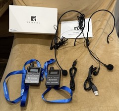 Retekess TT105 Two Way Tour Guide System, with Two Transmitters- OPEN BOX!