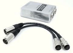 Dual P48 T12 PHANTOM to T-POWER CONVERTER + 2 Tuchel Sennheiser MKH416 405T 406T