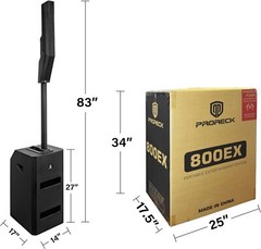 PRORECK 800EX 12 -inch 800W Powered Speaker System Array Speaker for Party