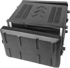 6U Rack Case Shallow 12/17″ Deep Flight Case Shock Mount for Amplifier Pro Audio