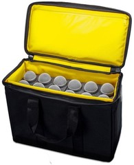 12 Slot Microphone Case with Foam | Rugged Padded Bag for Wired and Wireless Mic