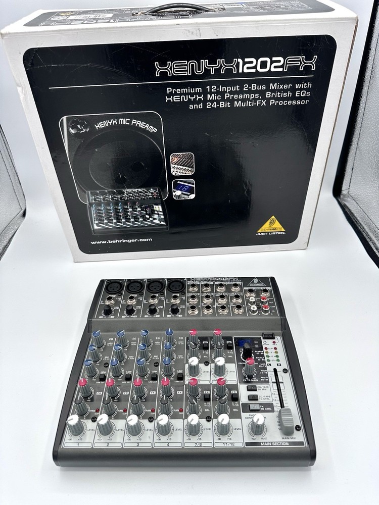 Behringer XENYX 1202FX 12 CH Mixer with Effects Used- Excellent Condition w/ BOX