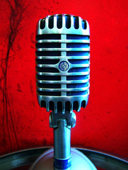 Vintage 1958 Stromberg Carlson MC-41 dynamic microphone Shure 55S Elvis w stand