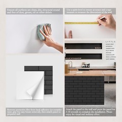 Elegant 3D Brick Soundproof Panels – Enhance Acoustics, Perfect for Home Use