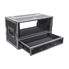 Prox 4 Space ATA Rack Road Case with 2 u Drawer for Wireless Systems