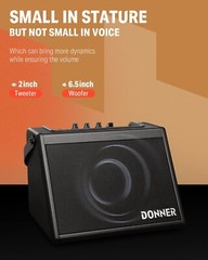 Donner DDA-20 20W Electric Guitar Amplifier 2 Channel Electric Drum Piano Amp