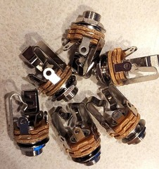 6 pcs. (1/4inch) Female Stereo socket Panel Mount Jacks, 6.35F-TRS High Quality