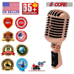 5 Core Retro Dynamic Vocal Iconic Microphone Vintage Classic Unidirectional Mic