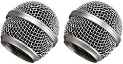 2 PCS Handheld Microphone Grille Replacement for Shure Vocal Mics RK143G SM58 wi