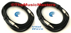 2 Pack 20ft 1/4″ Instrument Guitar Bass Amp Keyboard Audio Cable Cord Wire VWLTW