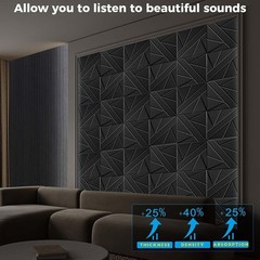 Soundproof Wall Panels 8 Pack Acoustic Foam Panels for Walls Studio Black
