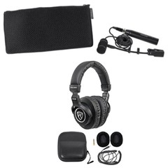 Audio Technica PRO 35 Condenser Clip-On Instrument Microphone Mic + Headphones