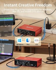 Plug-and-Play XLR Audio Interface with Zero-Latency Monitoring & Elegant Design