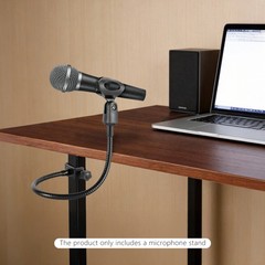 Adjustable Gooseneck Microphone Stand W/desk Clamp For Radio Broadcasting Studio