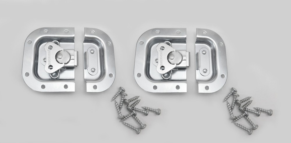 (2 PACK) PENN ELCOM 3758 Recessed Butterfly Latch for Racks/ Cases/ Cabs – ZINC