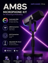 FIFINE AM8S RGB USB/XLR Dynamic Microphone Kit for Streaming Podcast Gaming