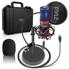 Pyle Detachable USB Cable Gooseneck Adjustable Pro Audio Recording Mic Kit