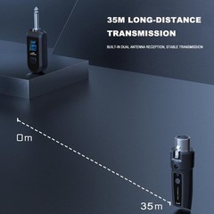Wireless Microphone Transmitter Receiver 2.4Ghz, XLR Microphone Wireless Syst…