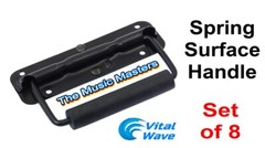 (8) Spring Surface Mount Cabinet Pocket Handles DJ Rack Case Speaker Box Handle
