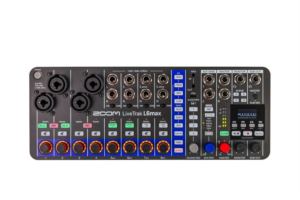 Zoom LiveTrak L6max Digital Mixer/Recorder