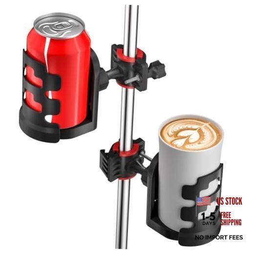 Adjustable Mic Stand Drink Holder with 360° Rotate Microphone Stand Cup 2 Pack