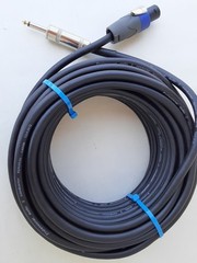 US MADE 50 FT SpeakOn w/Neutrik NL4FX to 1/4″ TS Speaker Cable 12AWG Premium