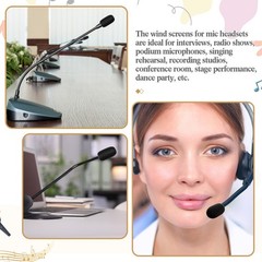 Mini Size Headset Windscreen Microphone Foam Cover Small Lapel Mic Sponge Pop…