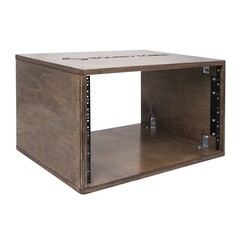 Sound Town DIY 6U Studio Rack w/ Baltic Birch Plywood Weathered Brown (SDRK-Y6B)