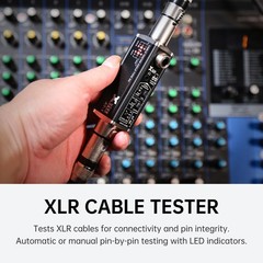 Xvive AT-1 Portable Audio Tester,Signal Generator, XLR Cable Tester, Black